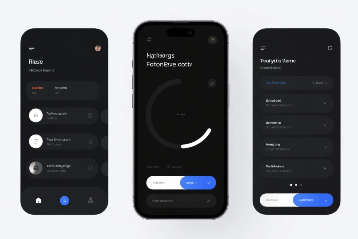 移动端应用界面示意